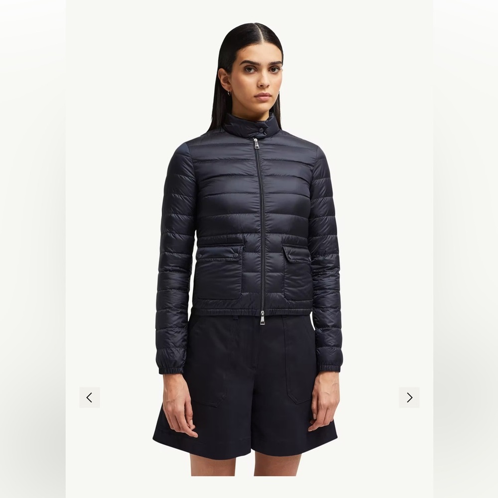 Moncler Lans Short Down Jacket Navy Size 2 EUC